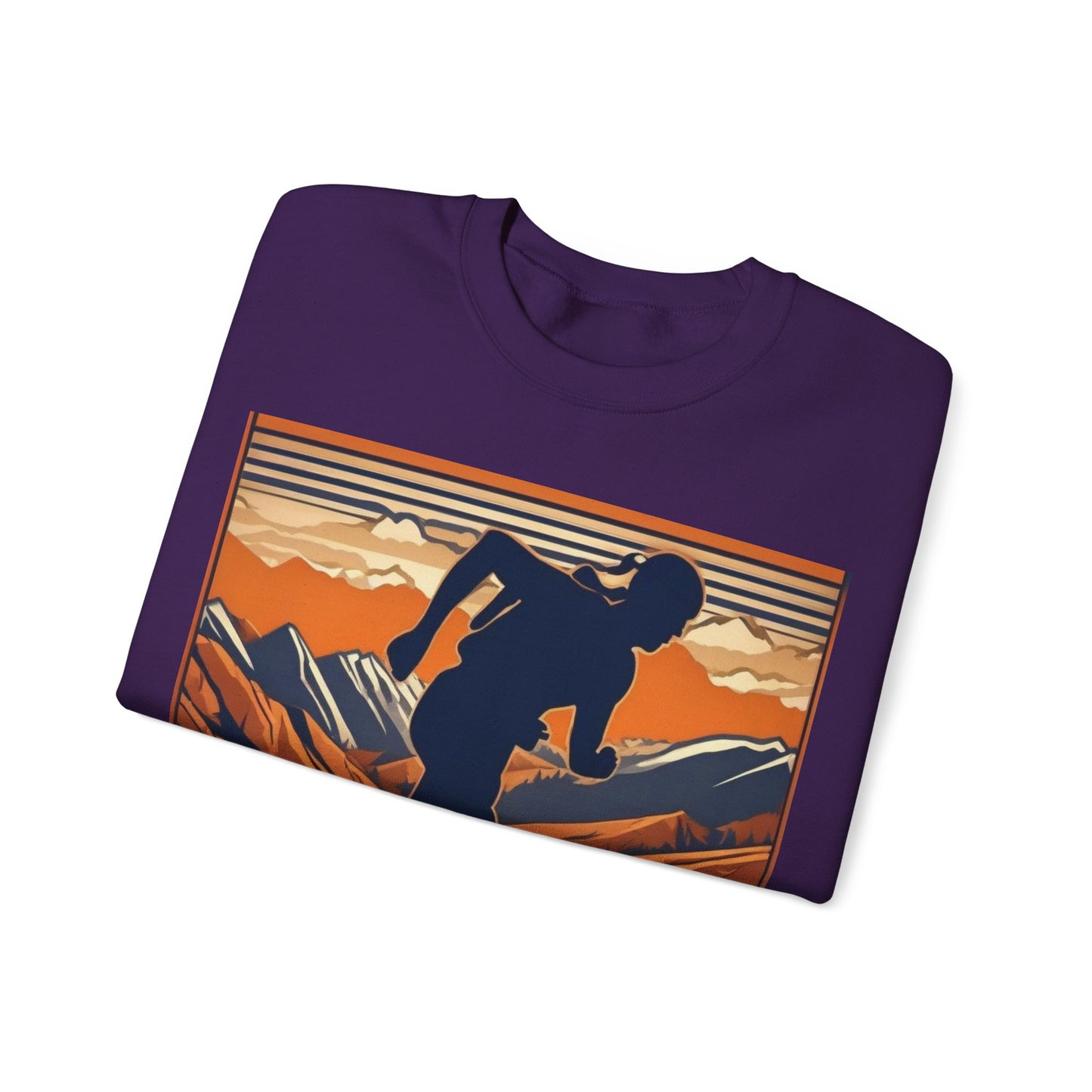 boostlete-iron-intent-scene-trail-3d-retro-0764 — Unisex Heavy Blend Crewneck (G18000)