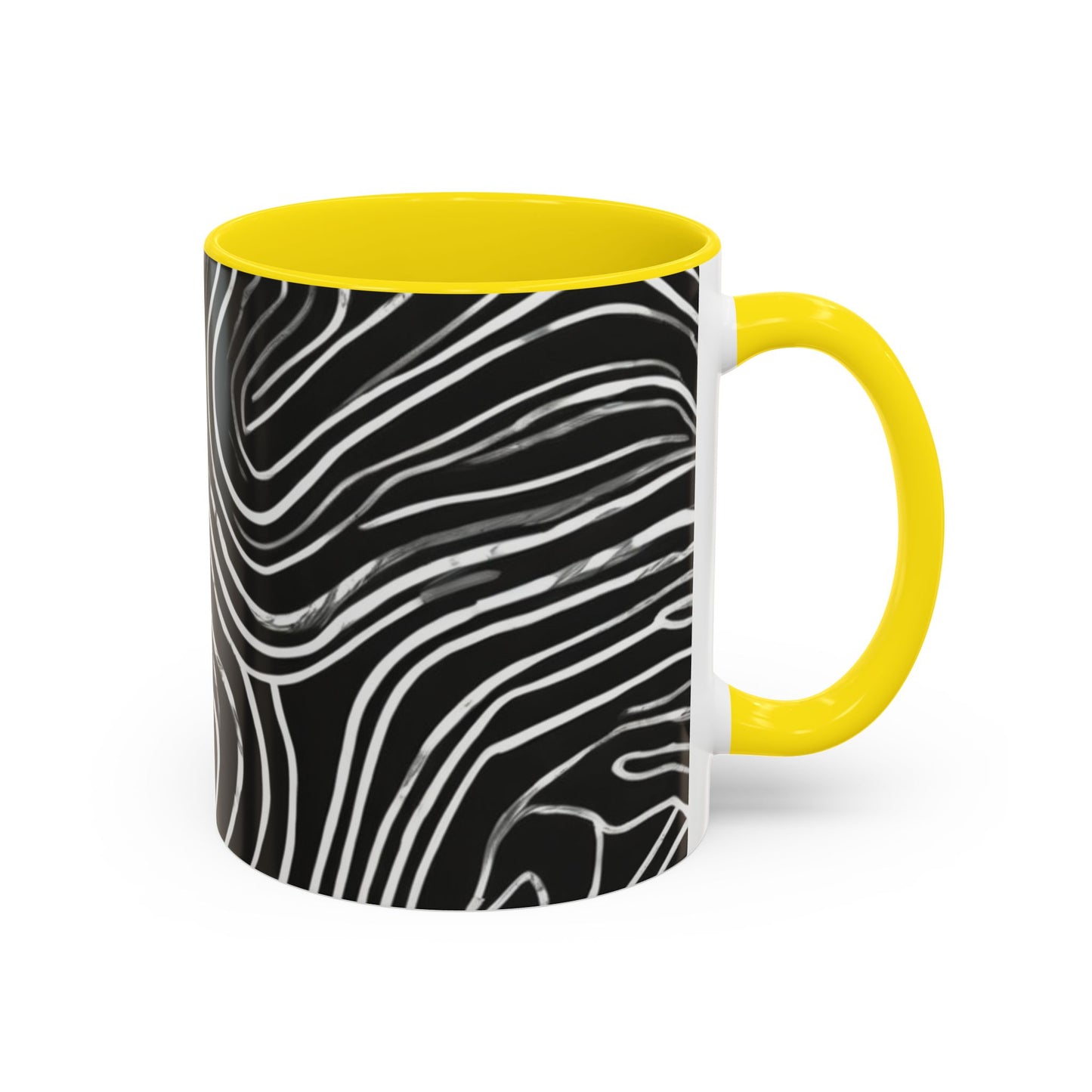 boostlete-field-day-pattern-topographic-badge-0307 — Accent Mug 11oz/15oz