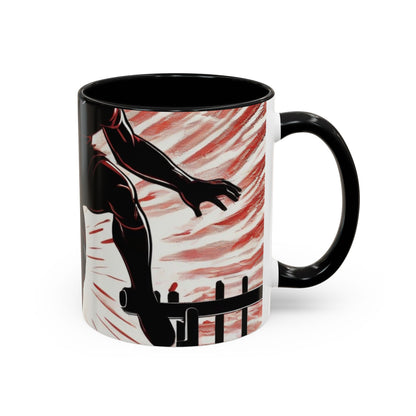 boostlete-recovery-progress-scene-hurdler-halftone-engraved-0212 — Accent Mug 11oz/15oz