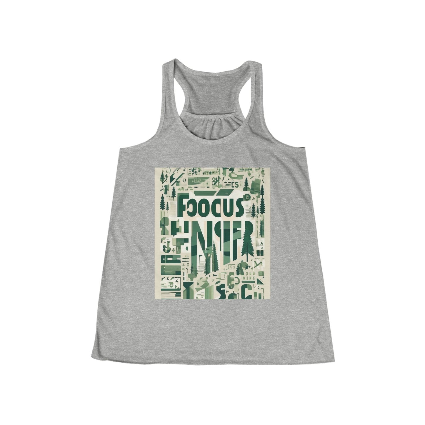 boostlete-boost-mode-type-focus-finish-banner-modern-0113 — Women's Flowy Racerback Tank (B+C 8800)