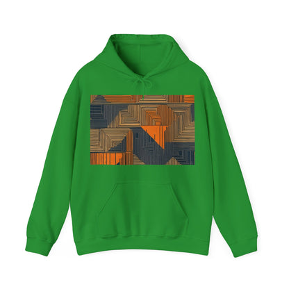 boostlete-field-day-pattern-stair-steps-geometric-0055 — Unisex Heavy Blend Hooded Sweatshirt (Gildan)