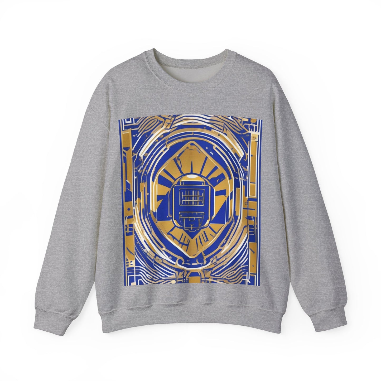 boostlete-mile-by-mile-icon-battery-motion-monoline-0002 — Unisex Heavy Blend Crewneck Sweatshirt (Gildan)