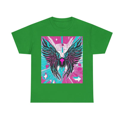 boostlete-am-crew-icon-wings-outline-line-art-0282 — Unisex Heavy Cotton Tee (Gildan 5000)