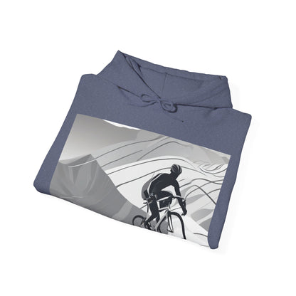 boostlete-recovery-progress-scene-cyclist-motion-vector-0808 — Unisex Heavy Blend Hoodie (G18500)