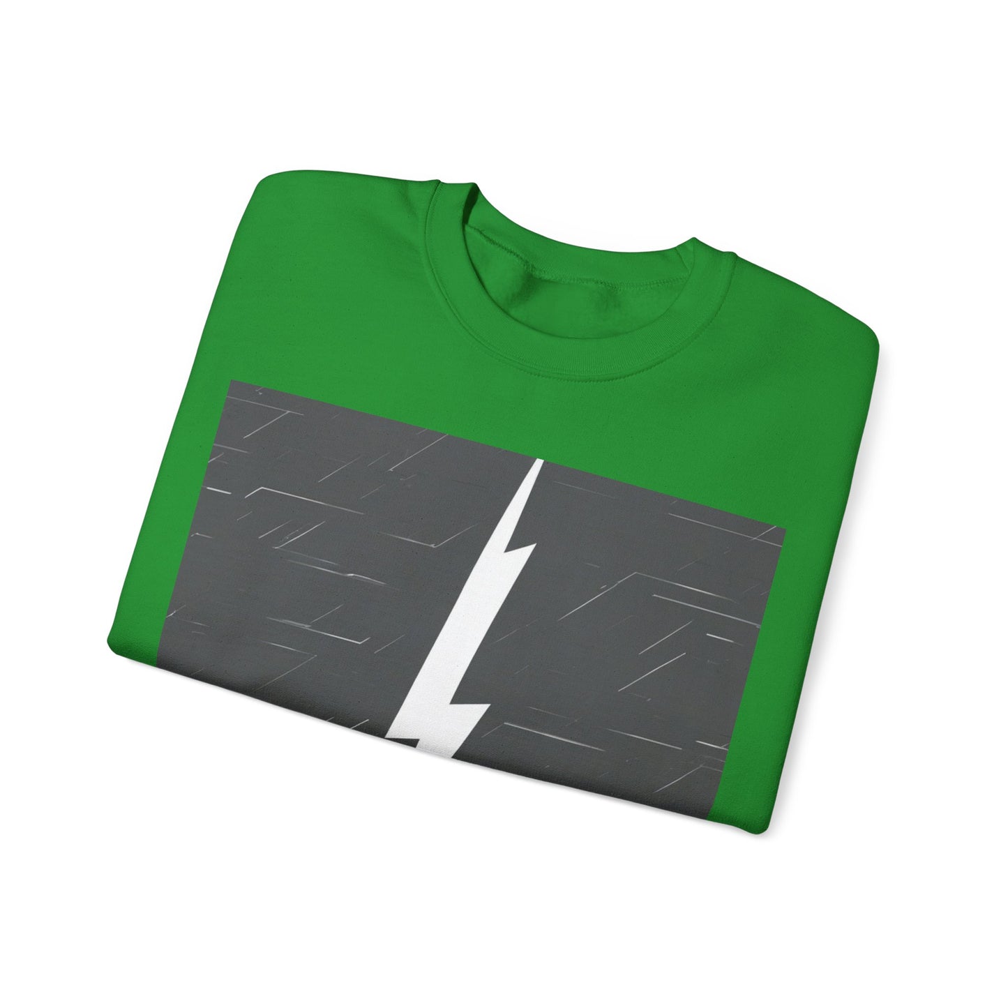 boostlete-am-crew-icon-lightning-glitch-vector-0590 — Unisex Heavy Blend Crewneck (G18000)