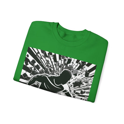 boostlete-field-day-scene-sprinter-halftone-athletic-0248 — Unisex Heavy Blend Crewneck Sweatshirt (Gildan)