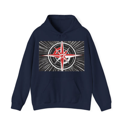 boostlete-boost-mode-icon-compass-chalk-vector-1382 — Unisex Heavy Blend Hoodie (G18500)