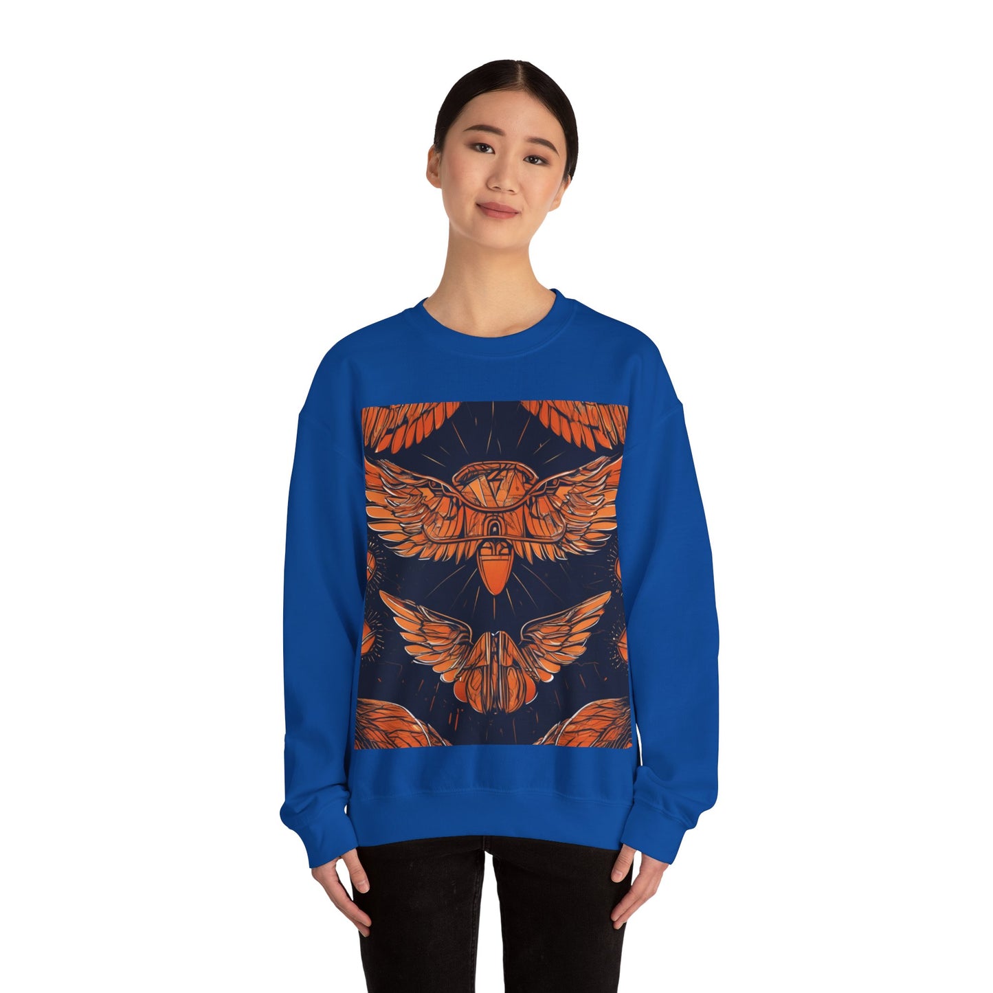 boostlete-field-day-icon-wings-soft-geometric-0298 — Unisex Heavy Blend Crewneck Sweatshirt (Gildan)
