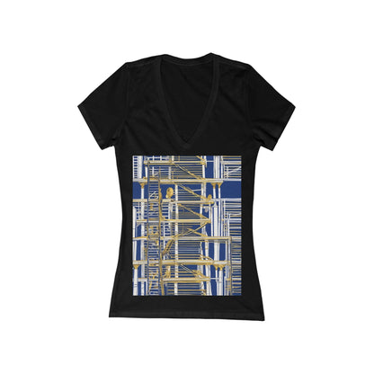 boostlete-rise-grind-icon-ladder-high-engraved-0238 — Women's Deep V-Neck Tee (B+C 6035)