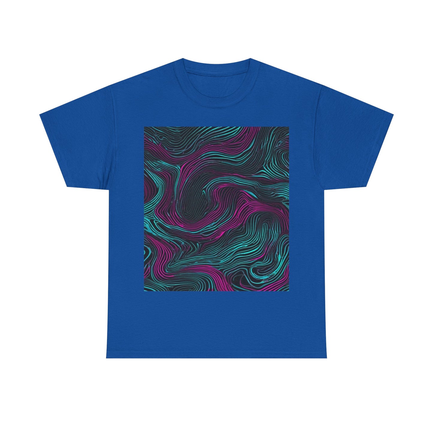 boostlete-am-crew-pattern-topographic-monoline-0075 — Unisex Heavy Cotton Tee (Gildan 5000)
