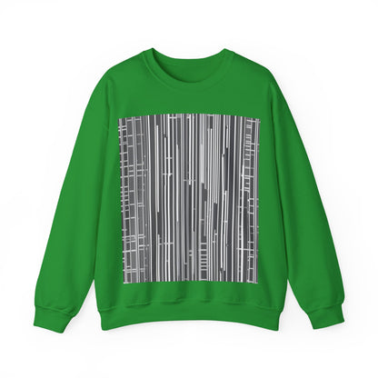 boostlete-boost-mode-pattern-barcode-blueprint-0463 — Unisex Heavy Blend Crewneck (G18000)