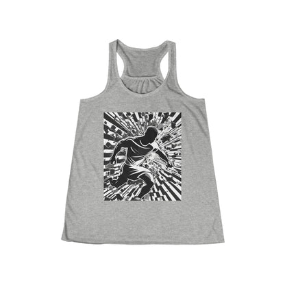 boostlete-field-day-scene-sprinter-halftone-athletic-0248 — Women's Flowy Racerback Tank (B+C 8800)