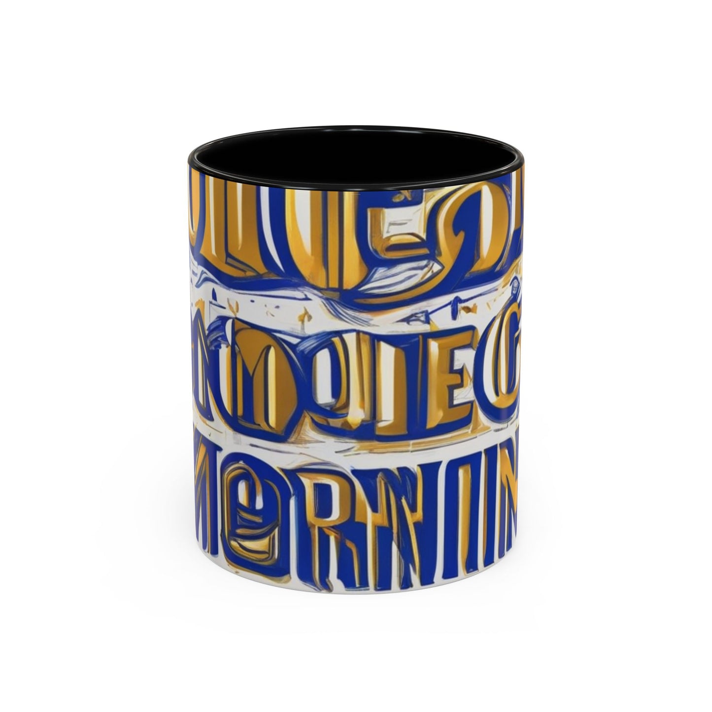 boostlete-am-crew-type-own-the-morning-outline-over-solid-vector-0429 — Accent Mug 11/15oz