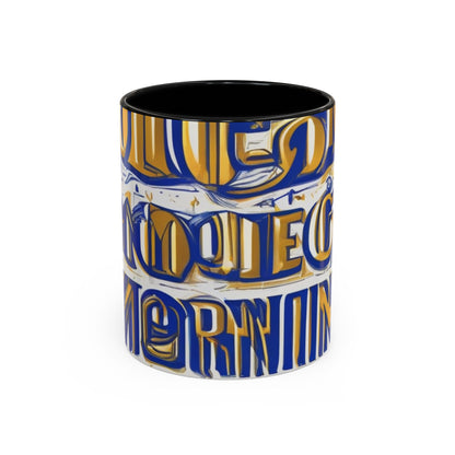 boostlete-am-crew-type-own-the-morning-outline-over-solid-vector-0429 — Accent Mug 11/15oz