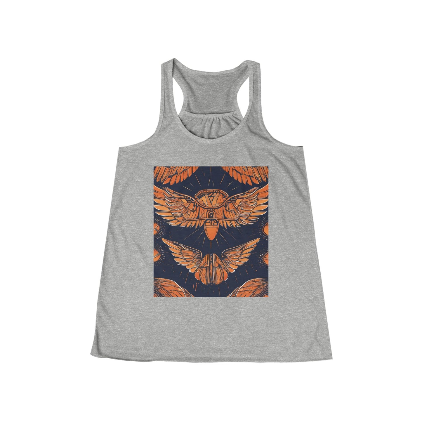 boostlete-field-day-icon-wings-soft-geometric-0298 — Women's Flowy Racerback Tank (B+C 8800)