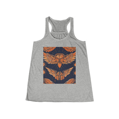 boostlete-field-day-icon-wings-soft-geometric-0298 — Women's Flowy Racerback Tank (B+C 8800)
