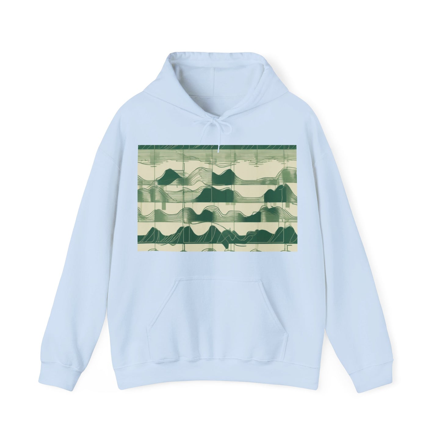 boostlete-mile-by-mile-pattern-audio-blueprint-0971 — Unisex Heavy Blend Hoodie (G18500)