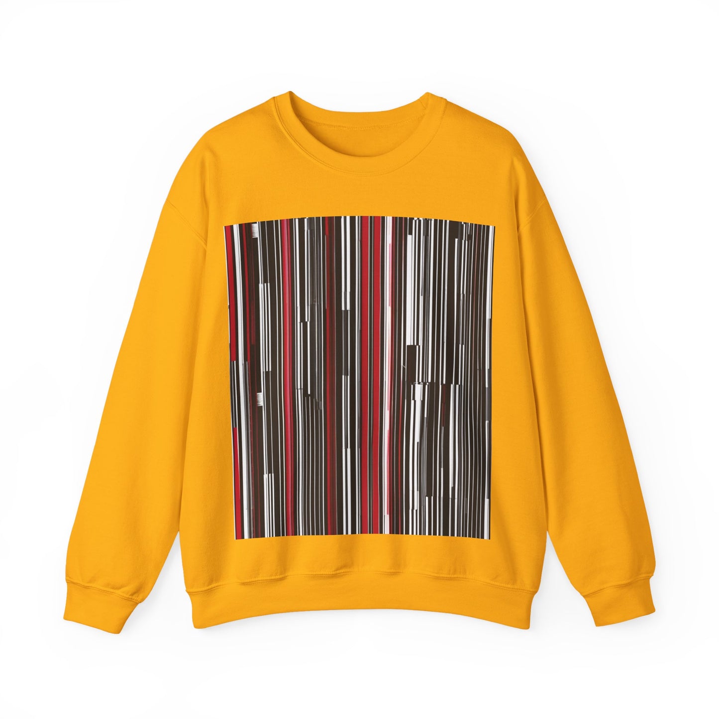boostlete-am-crew-pattern-barcode-athletic-0911 — Unisex Heavy Blend Crewneck (G18000)