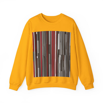 boostlete-am-crew-pattern-barcode-athletic-0911 — Unisex Heavy Blend Crewneck (G18000)