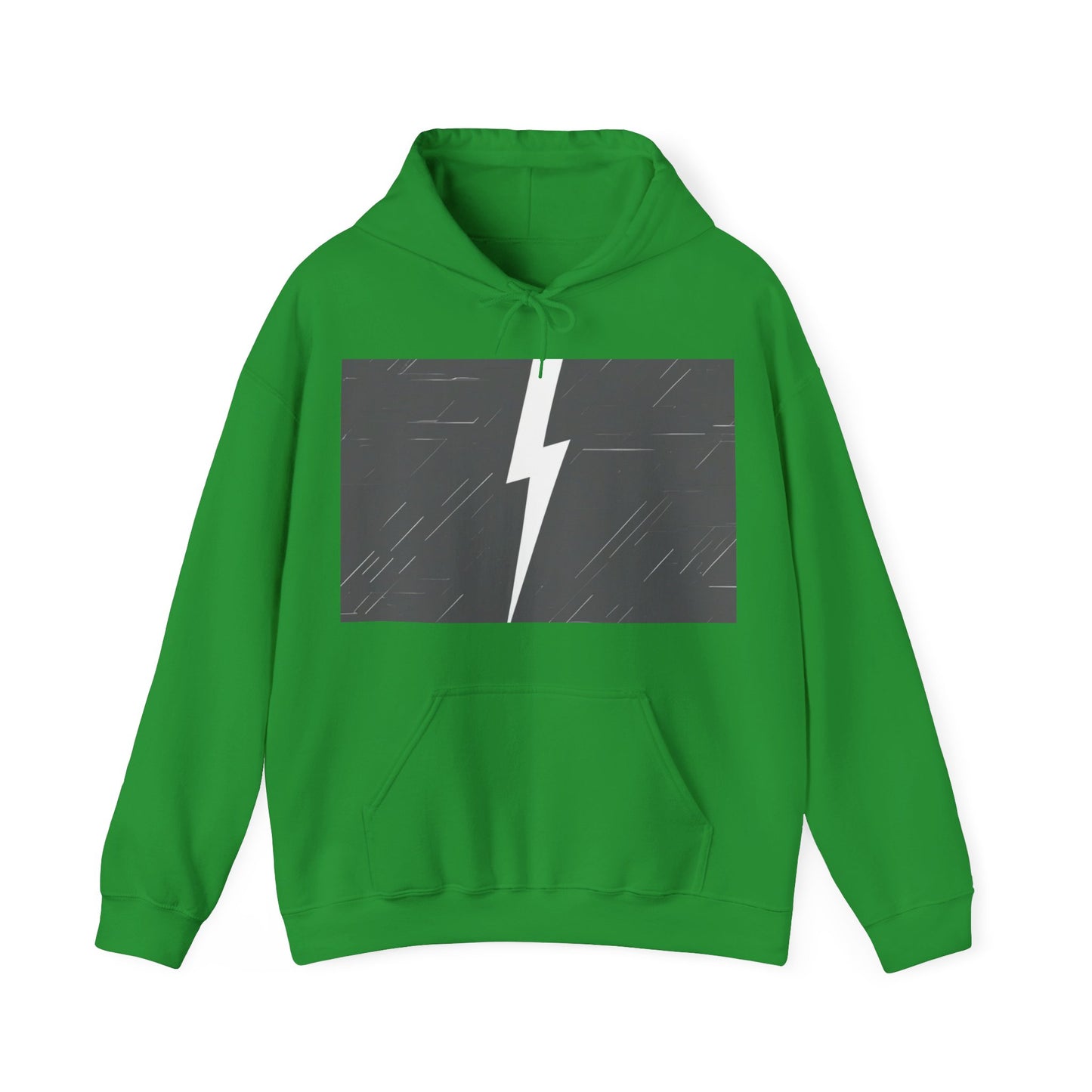 boostlete-am-crew-icon-lightning-glitch-vector-0590 — Unisex Heavy Blend Hoodie (G18500)