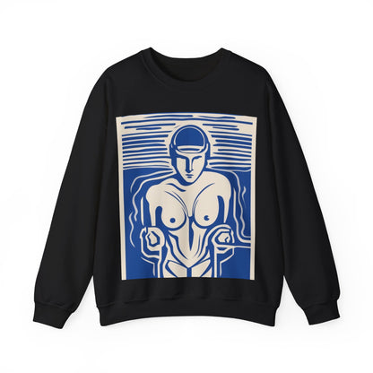 boostlete-boost-mode-icon-swimmer-motion-vector-0062 — Unisex Heavy Blend Crewneck Sweatshirt (Gildan)
