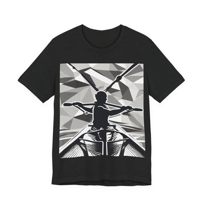 boostlete-am-crew-scene-rower-outline-geometric-0060 — Unisex Jersey Short Sleeve (B+C 3001)