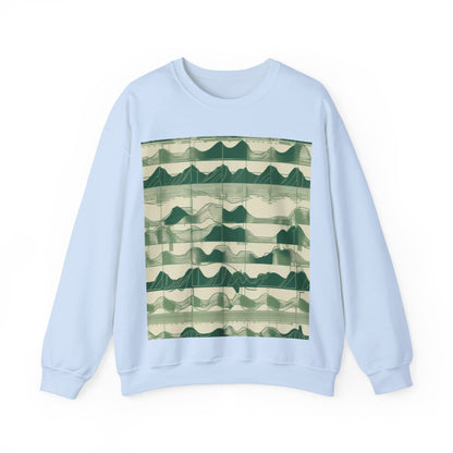 boostlete-mile-by-mile-pattern-audio-blueprint-0971 — Unisex Heavy Blend Crewneck (G18000)