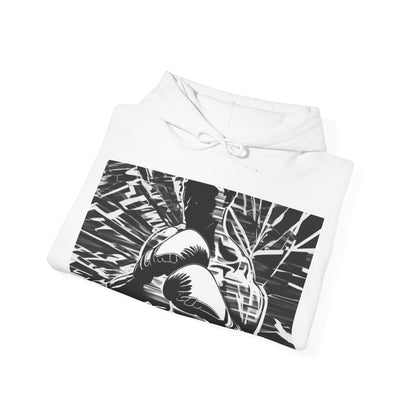 boostlete-boost-mode-scene-boxer-glitch-paper-0084 — Unisex Heavy Blend Hooded Sweatshirt (Gildan)