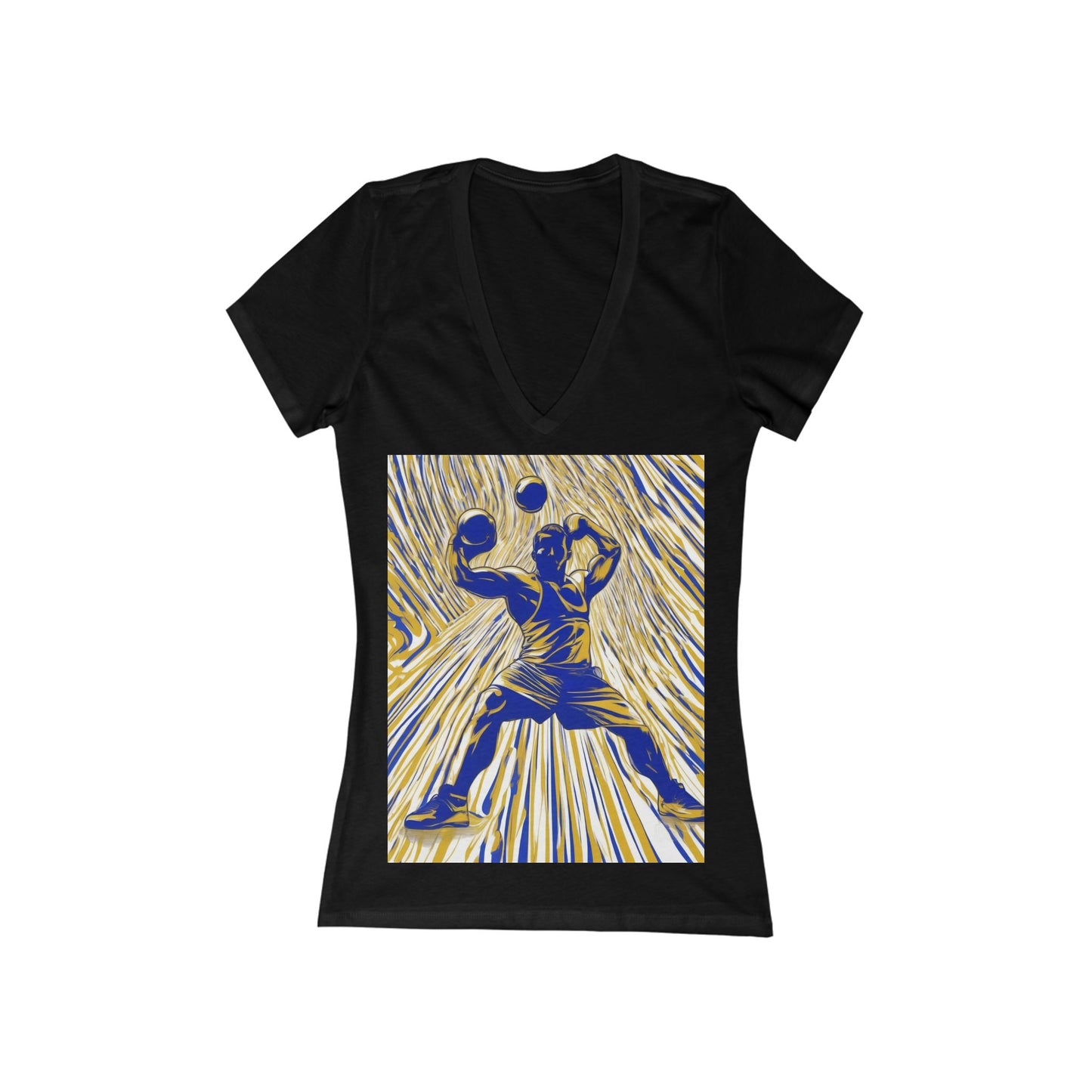 boostlete-rise-grind-scene-kettlebell-speed-engraved-0180 — Women's Deep V-Neck Tee (B+C 6035)