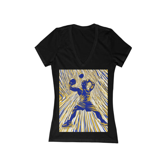 boostlete-rise-grind-scene-kettlebell-speed-engraved-0180 — Women's Deep V-Neck Tee (B+C 6035)