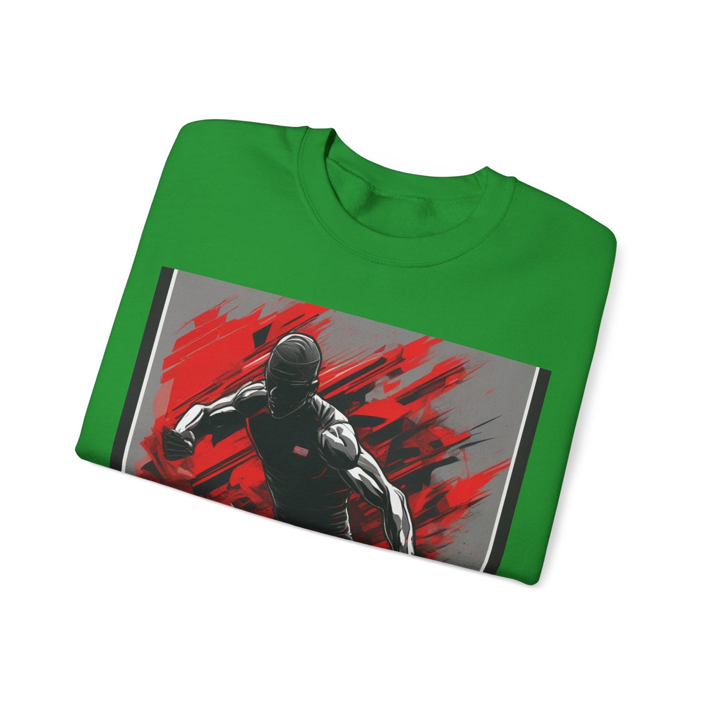 boostlete-field-day-scene-sprinter-glitch-badge-0284 — Unisex Heavy Blend Crewneck Sweatshirt (Gildan)