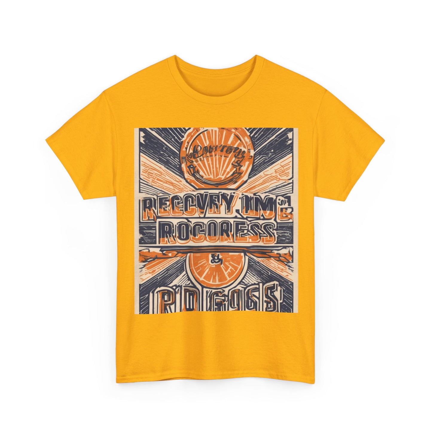 boostlete-boost-mode-type-recovery-progress-outline-over-solid-badge-0161 — Unisex Heavy Cotton Tee (Gildan 5000)