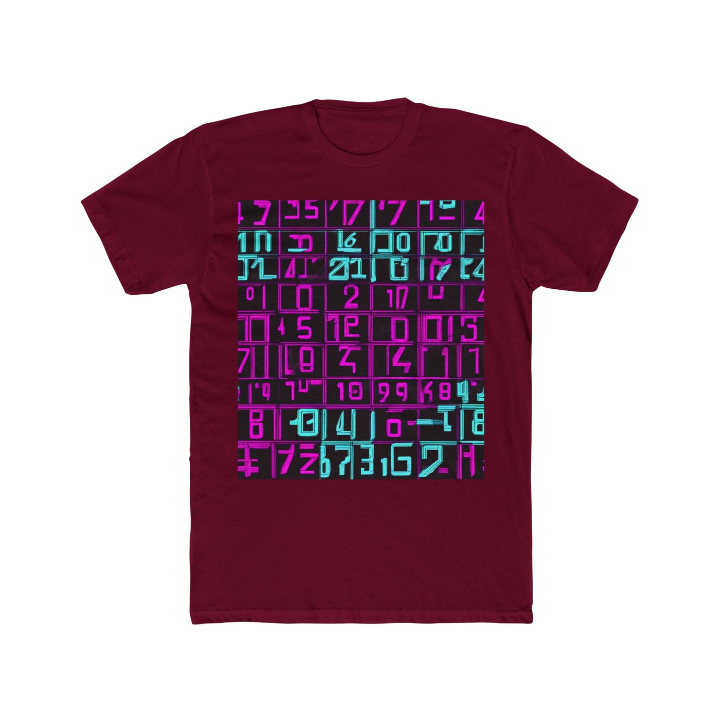 boostlete-iron-intent-pattern-plate-number-retro-0227 — Unisex Cotton Crew Tee (NL 3600)