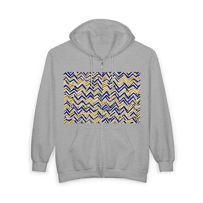 boostlete-boost-mode-pattern-ekg-line-art-0091 — Unisex Heavy Blend Full-Zip Hooded Sweatshirt