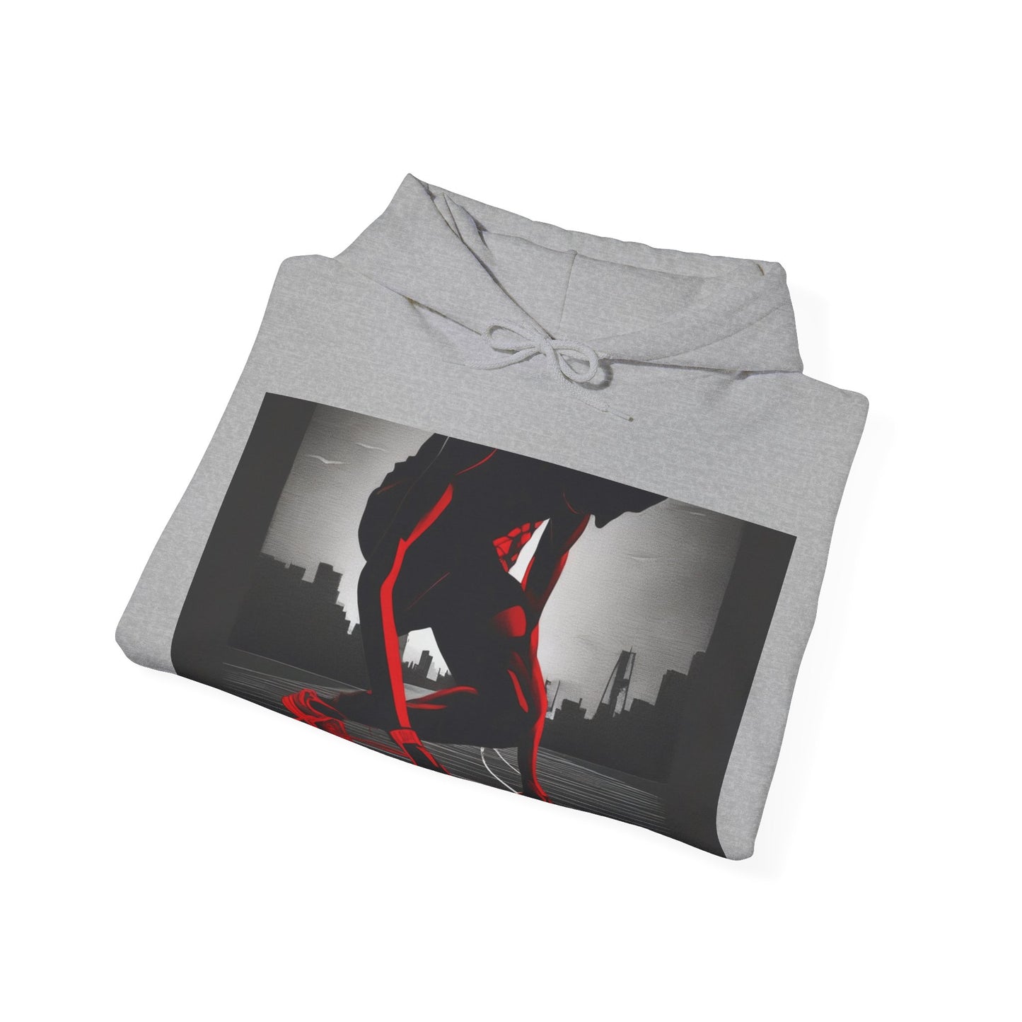 boostlete-mile-by-mile-scene-runner-grainy-bold-0168 — Unisex Heavy Blend Hooded Sweatshirt (Gildan)