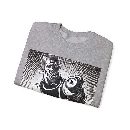 boostlete-pr-season-scene-lunge-halftone-engraved-0096 — Unisex Heavy Blend Crewneck Sweatshirt (Gildan)