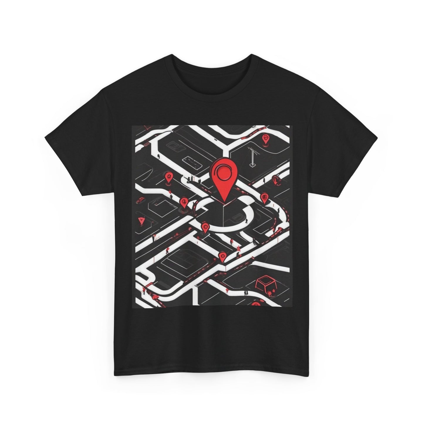 boostlete-am-crew-icon-map-matte-isometric-0094 — Unisex Heavy Cotton Tee (Gildan 5000)