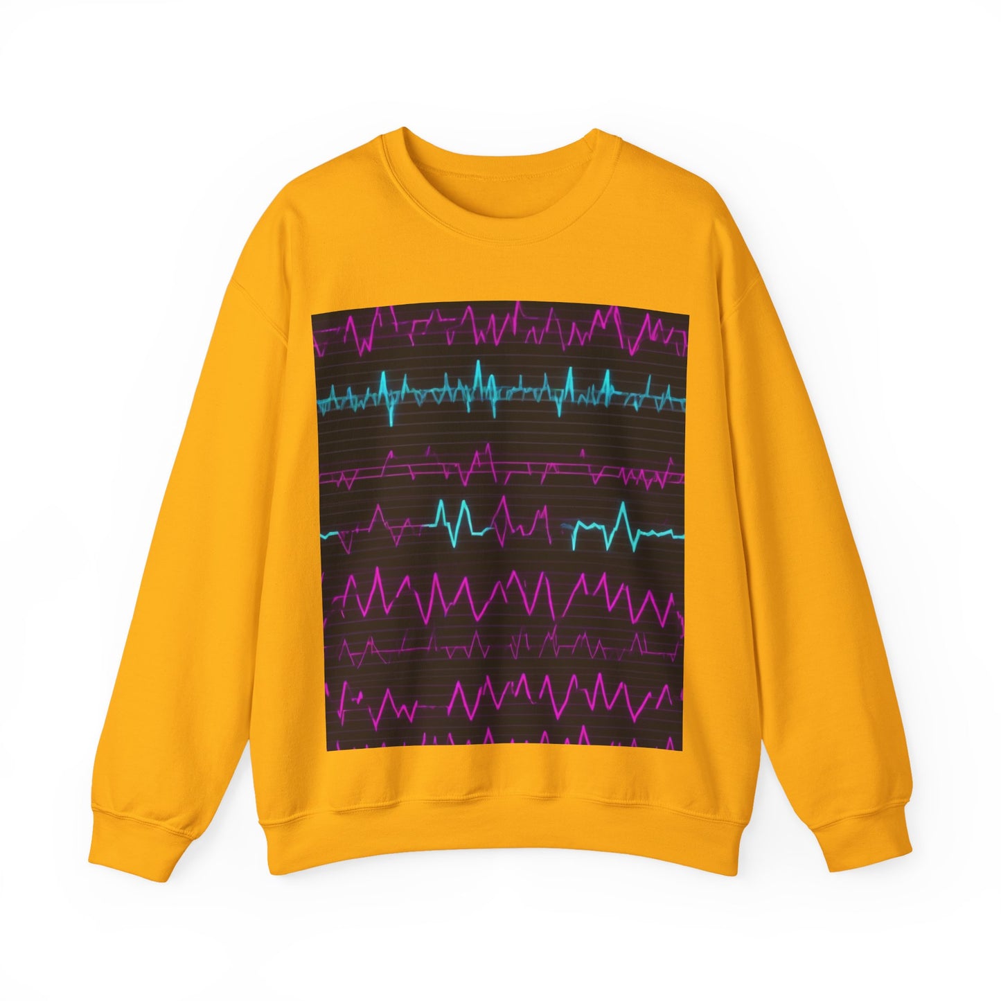 boostlete-boost-mode-pattern-ekg-modern-0111 — Unisex Heavy Blend Crewneck Sweatshirt (Gildan)