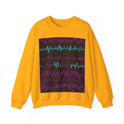 boostlete-boost-mode-pattern-ekg-modern-0111 — Unisex Heavy Blend Crewneck Sweatshirt (Gildan)