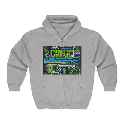 boostlete-pr-season-type-charge-train-recover-outline-over-solid-geometric-0129 — Unisex Heavy Blend Full-Zip Hooded Sweatshirt