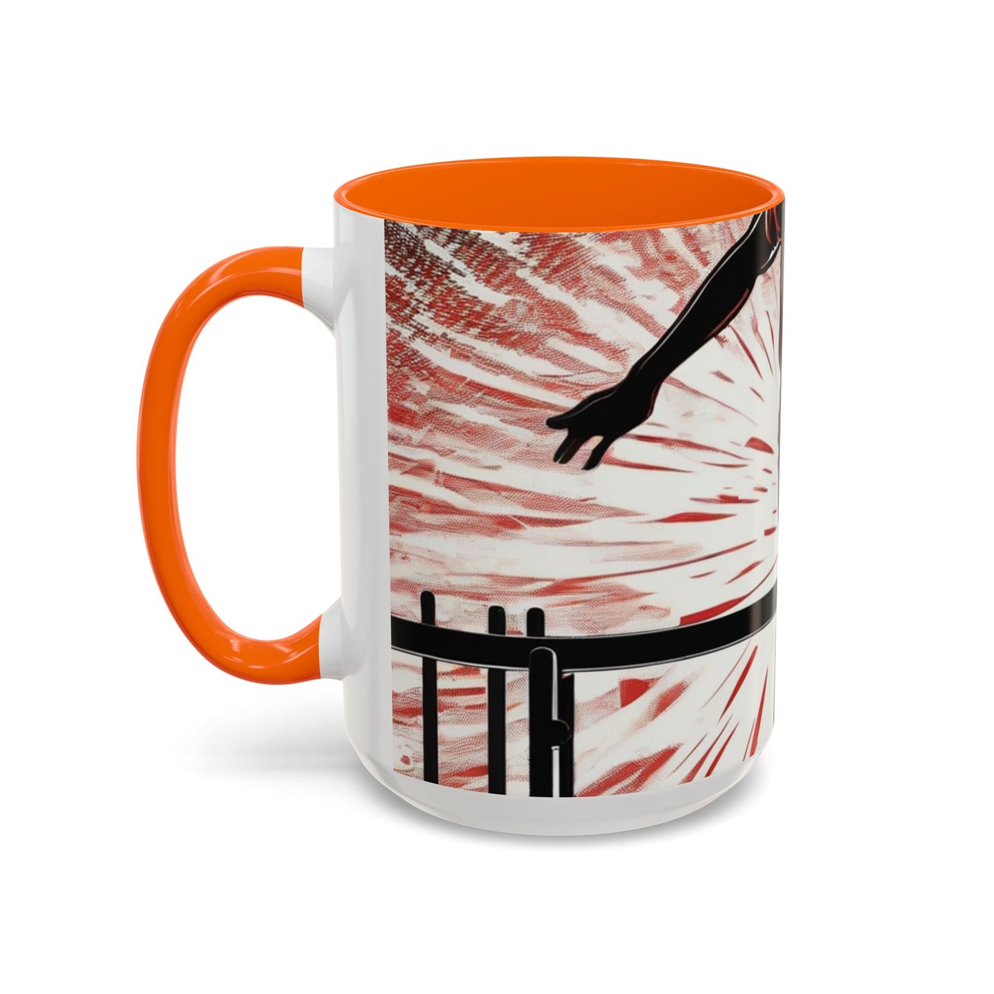 boostlete-recovery-progress-scene-hurdler-halftone-engraved-0212 — Accent Mug 11oz/15oz