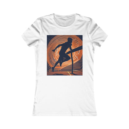 boostlete-iron-intent-scene-hurdler-neon-modern-0264 — Women's Favorite Tee (B+C 6004)