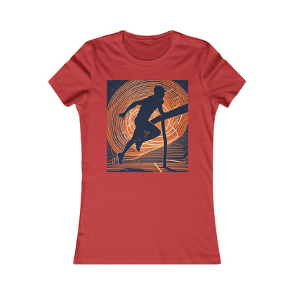 boostlete-iron-intent-scene-hurdler-neon-modern-0264 — Women's Favorite Tee (B+C 6004)
