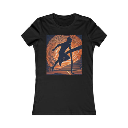 boostlete-iron-intent-scene-hurdler-neon-modern-0264 — Women's Favorite Tee (B+C 6004)