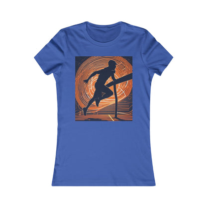 boostlete-iron-intent-scene-hurdler-neon-modern-0264 — Women's Favorite Tee (B+C 6004)
