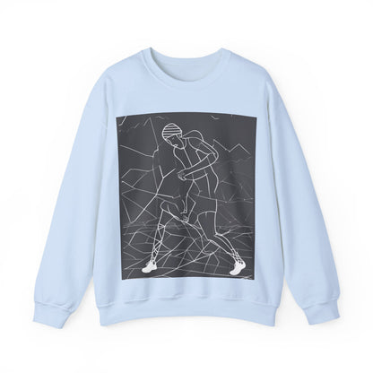 boostlete-pr-season-scene-runner-outline-geometric-1072 — Unisex Heavy Blend Crewneck (G18000)