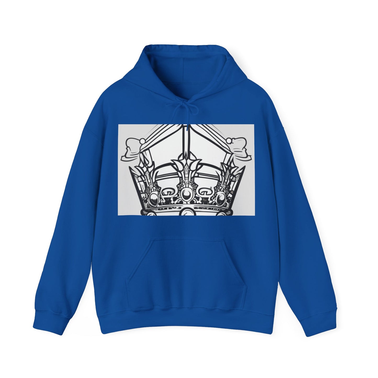 boostlete-quiet-power-icon-crown-outline-badge-0130 — Unisex Heavy Blend Hooded Sweatshirt (Gildan)