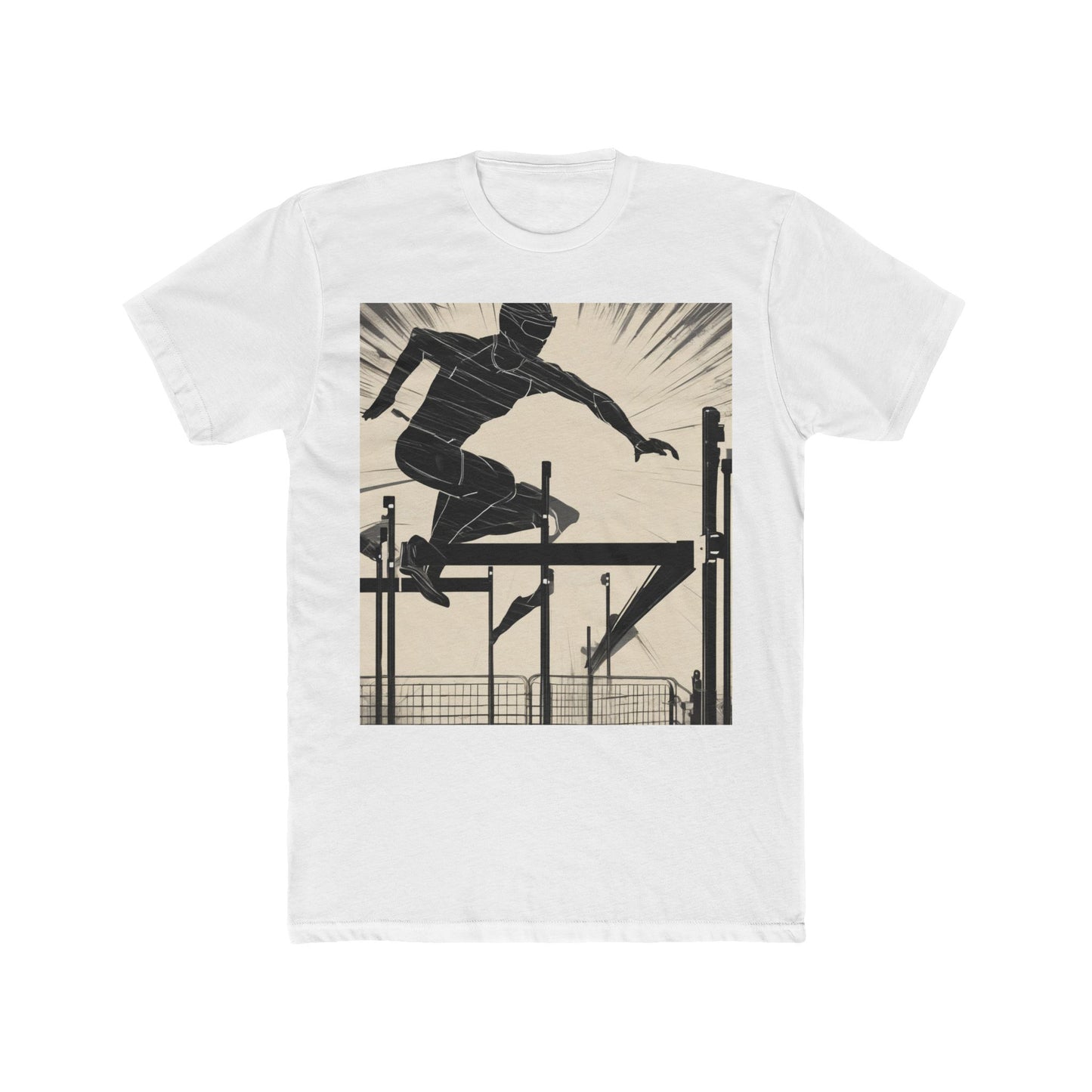 boostlete-iron-intent-scene-hurdler-speed-blueprint-0152 — Unisex Cotton Crew Tee (NL 3600)