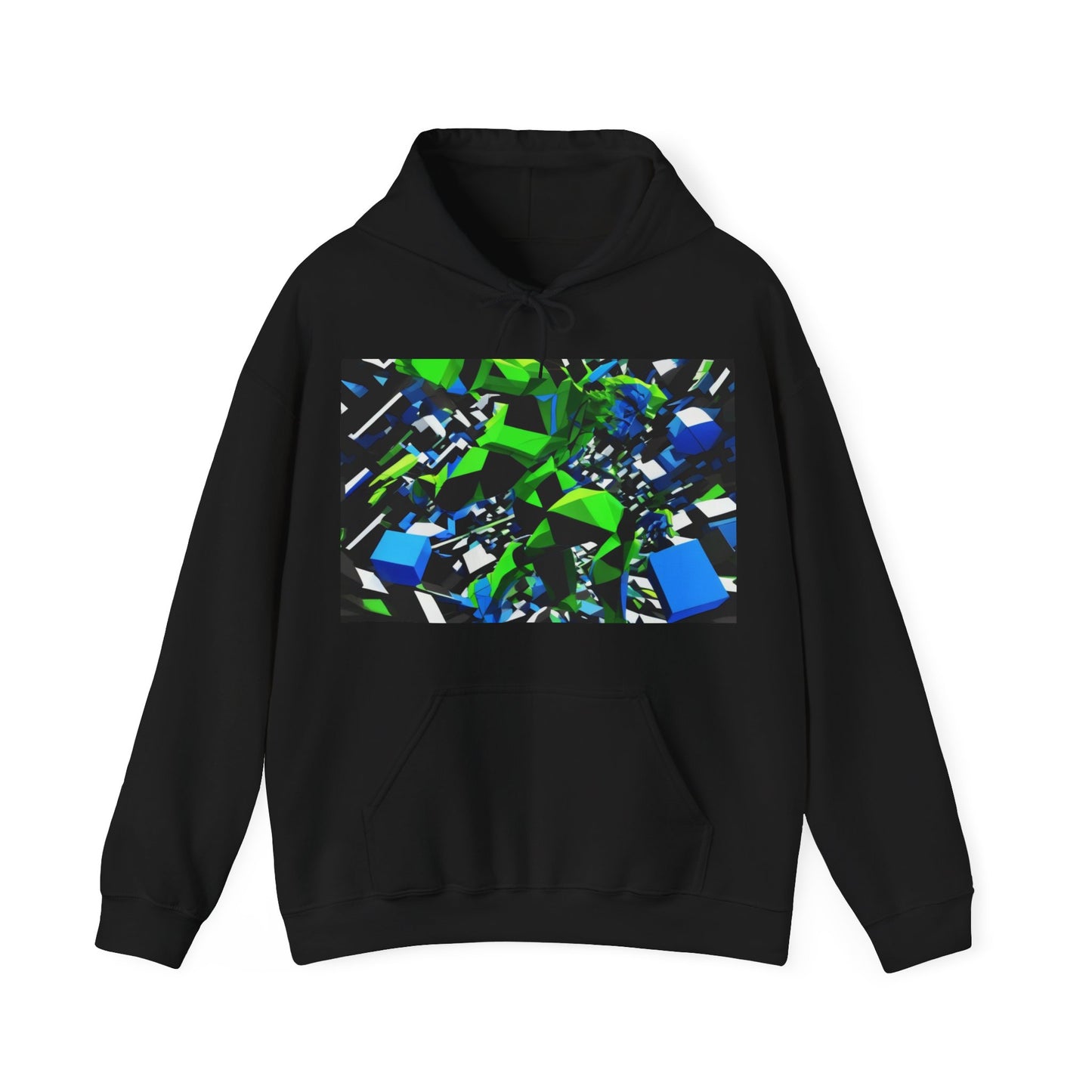 boostlete-pr-season-scene-sprinter-3d-geometric-0896 — Unisex Heavy Blend Hoodie (G18500)