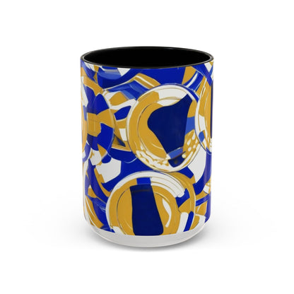 boostlete-field-day-icon-barbell-grainy-line-art-0906 — Accent Mug 11/15oz